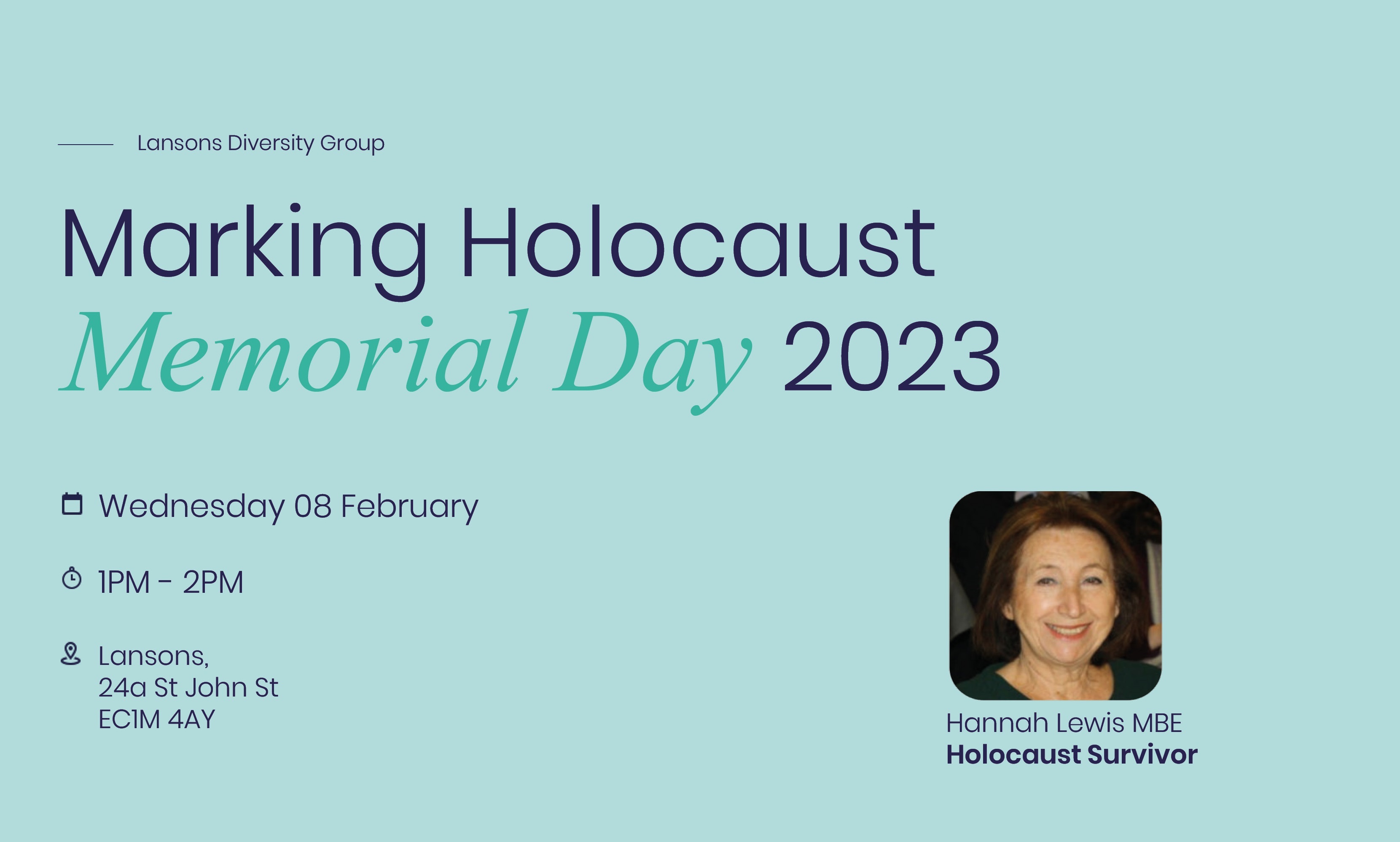 Holocaust memorial day invite